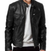 Black Leather Biker Jacket