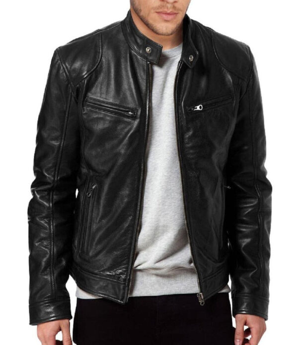 Black Leather Biker Jacket